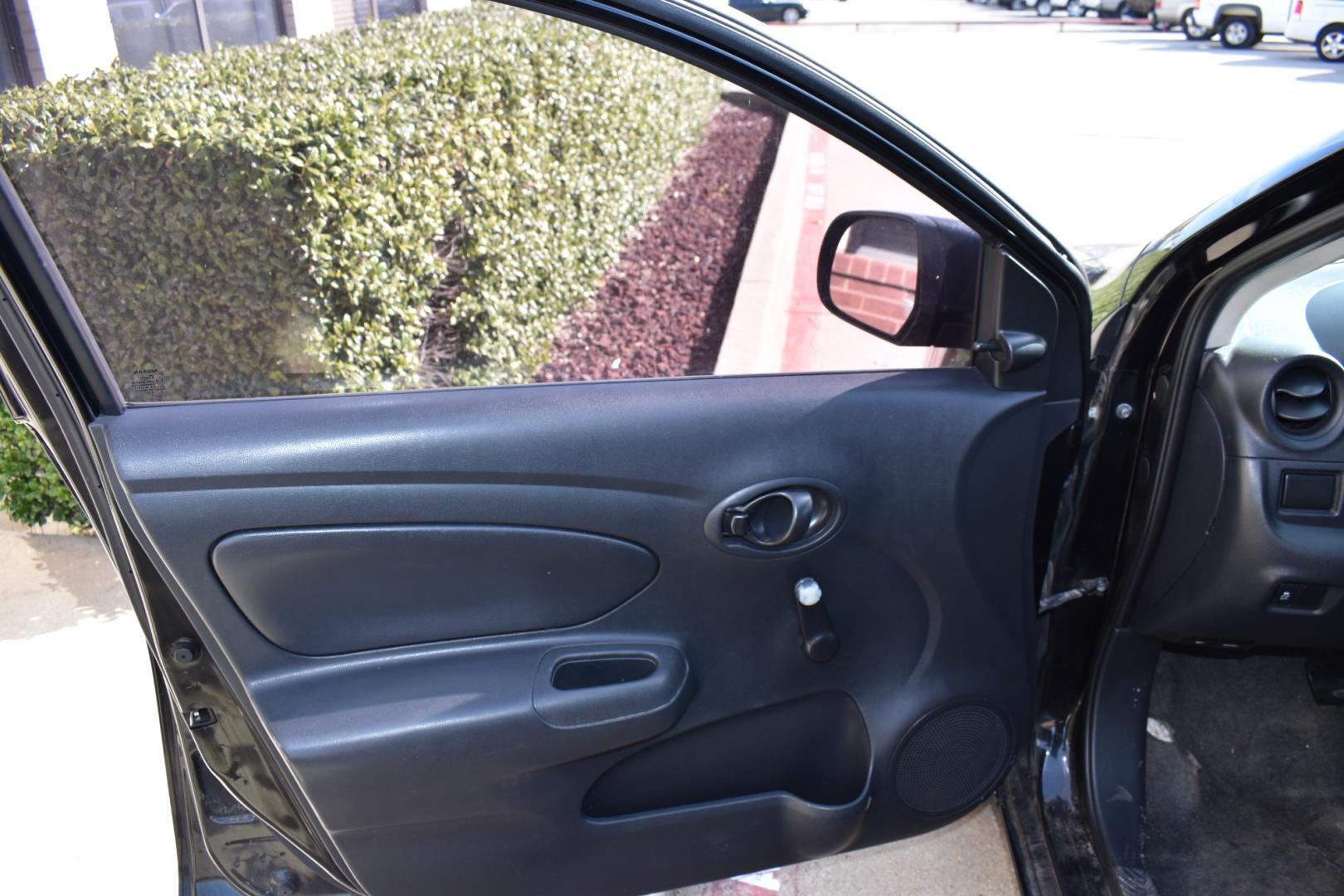 2014 Black /Black Nissan Versa 1.6 S 5M (3N1CN7AP2EL) with an 1.6L L4 DOHC 16V engine, CVT transmission, located at 5925 E. BELKNAP ST., HALTOM CITY, TX, 76117, (817) 834-4222, 32.803799, -97.259003 - Photo#7